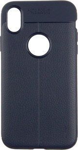 Ipaky TPU Litchi Stria Series Case Apple iPhone XR Blue 99067 фото