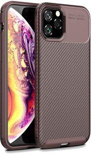 TOTO TPU Carbon Fiber 1,5mm Case Apple iPhone 11 Pro Coffee 102395 фото