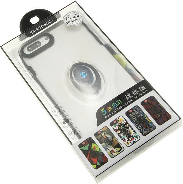 SHENGO SG185 Soft TPU+PC 5 Papers inside Kickstand Cover IPhone 7 Plus/8 Plus Mix 62041 фото