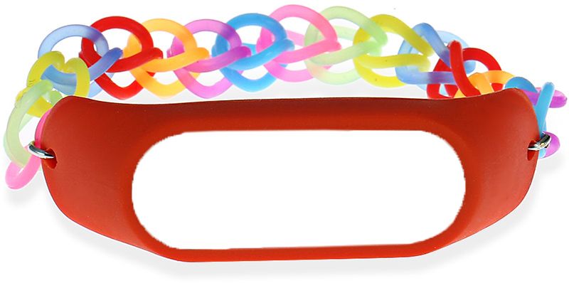 UWatch Fashion Rainbow Color Elastic Stretch Replacement Silicone Strap For Xiaomi Band 2 Red 63661 фото