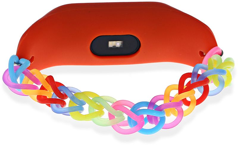 UWatch Fashion Rainbow Color Elastic Stretch Replacement Silicone Strap For Xiaomi Band 2 Red 63661 фото