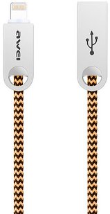 AWEI CL-20 Lightning cable 1m Gold 112669 фото