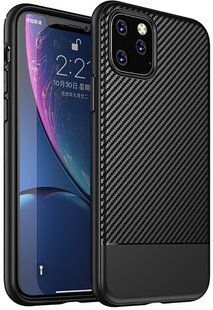 Ipaky Moosy Series/TPU With Carbon Fiber Case Apple iPhone 11 Pro Black 104512 фото