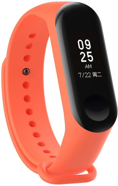 UWatch Replacement Silicone Band For Xiaomi Mi Band 3/4 Orange F_72803 фото