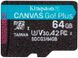 Kingston microSDHC/SDXC Canvas Go Plus 170R A2 U3 V30 Single Pack 64Gb 119822 фото 1