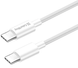 ColorWay Type-C - Type-C TPE PD Fast Charging 60W 3.0А 1м White 143801 фото 3