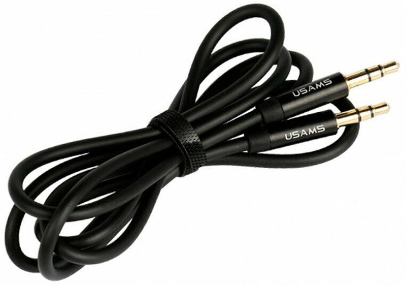 Usams YP-01 Aux Audio Cable 1m Black F_136207 фото