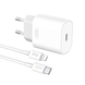 XO L91 25W TYPE-C fast charger + Lightning cable White 144723 фото 3