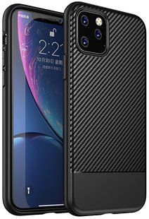 Ipaky Moosy Series/TPU With Carbon Fiber Case Apple iPhone 11 Pro Max Black 104515 фото