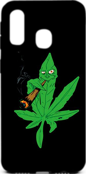 TOTO Cartoon Soft Silicone TPU Case Samsung Galaxy A40 Cannabis Black F_97336 фото