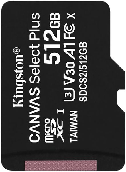 Kingston microSDHC/SDXC UHS-I Class 10 Canvas Select Plus 512Gb 119820 фото