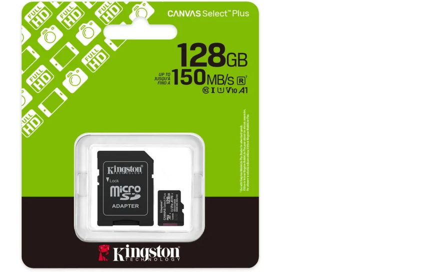 Kingston Canvas Select Plus Gen3 128Gb class 10 А1 (R-150MB/s) 147197 фото