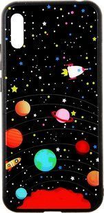 TOTO Cartoon Print Glass Case Huawei Y6 2019 Planets 93316 фото