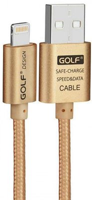GOLF GC-47I Lightning cable 1m Gold F_56876 фото