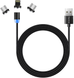 ColorWay USB - 3в1 Lightning + MicroUSB + Type-C Magnetic 2.4а 1м Black 143804 фото 1