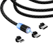 ColorWay USB - 3в1 Lightning + MicroUSB + Type-C Magnetic 2.4а 1м Black 143804 фото 2