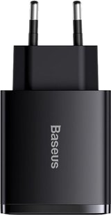 Baseus Compact Quick Charger 2USB+USB-C 30W EU Black 139391 фото