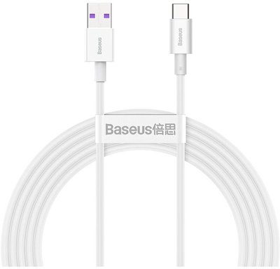 Baseus Superior Series Fast Charging Data Cable USB to Type-C 66W 1m White F_138635 фото