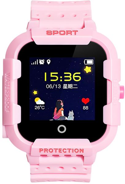 UWatch KT03 Kid sport smart watch Pink (English) F_86976 фото