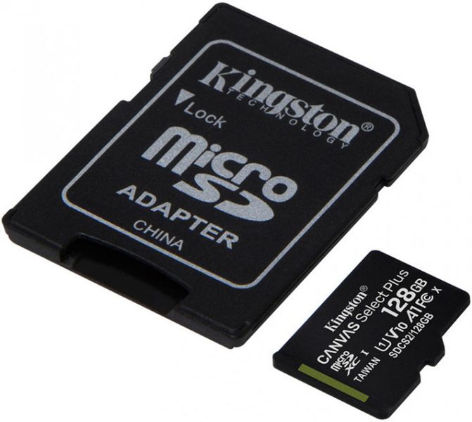 Kingston microSDHC/SDXC UHS-I Class 10 Canvas Select Plus SD адаптер 128Gb 119815 фото