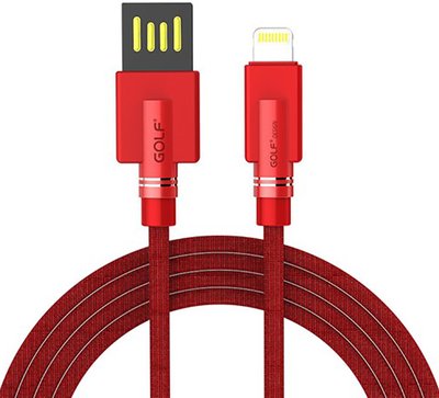 GOLF GC-54I Lightning cable 1m Red F_56820 фото