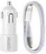 2USB Optima (2.1A) + cable iPhone 5 White (45089) 49138 фото 2