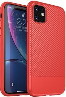 Ipaky Moosy Series/TPU With Carbon Fiber Case Apple iPhone 11 Red 106293 фото