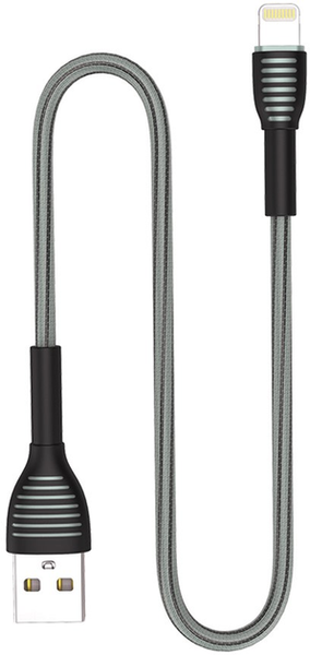 ColorWay USB - Apple Lightning Braided Cloth 3А 1м Grey 143807 фото