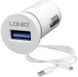 LDNIO DL-C12 Car charger 1USB 2.1A + Lightning cable White F_63963 фото 2