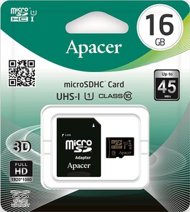 Apacer microSDHC/SDXC class 10 UHS-1 SD adapter 16Gb 65416 фото