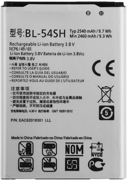 TOTO BL-54SH for LG 2200/2540 mAh 75444 фото