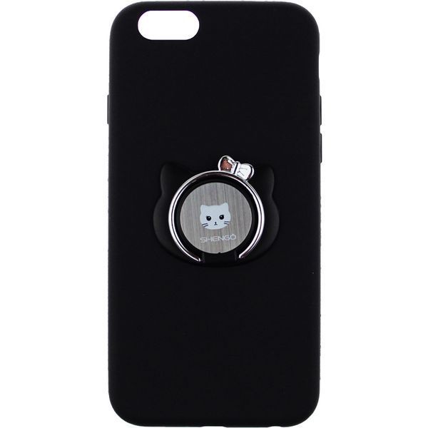 SHENGO Soft-touch holder TPU Case iPhone 6/6S Black 54279 фото
