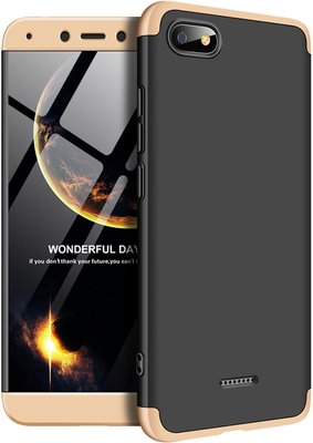 GKK 3 in 1 Hard PC Case Xiaomi Redmi 6A Gold/Black F_91347 фото