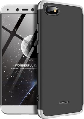 GKK 3 in 1 Hard PC Case Xiaomi Redmi 6A Silver/Black F_91351 фото