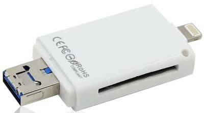 USB OTG 2.0 iPhone 5/5S/5C/6 White 36537 фото