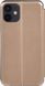 TOTO Book Rounded Leather Case Apple iPhone 12/12 Pro Gold 128431 фото 1
