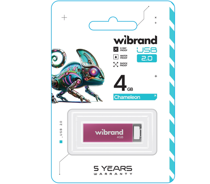 Wibrand USB 2.0 Chameleon 4Gb Pink 144751 фото