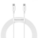 Baseus Superior Series Fast Charging Data Cable Type-C to Type-C 100W 2m White 144437 фото 1