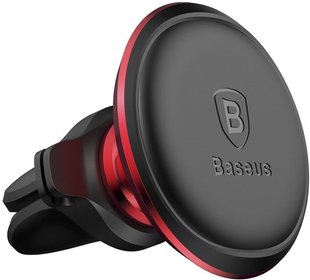 Baseus Magnetic Air Vent Car Mount Holder with cable clip Red 54810 фото