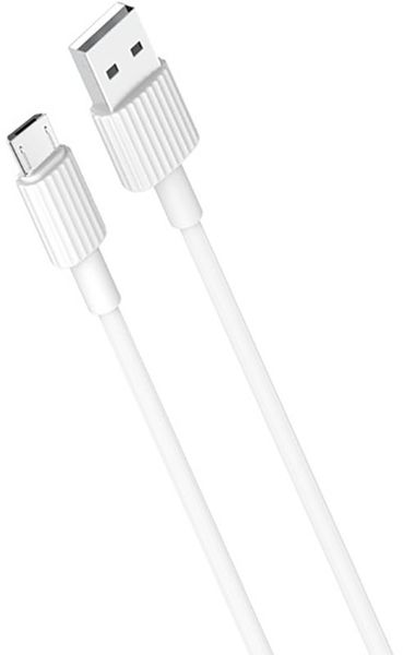 XO microUSB NB156 2.4A/1m White 136094 фото