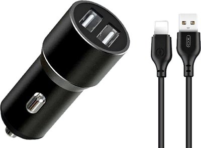 XO TZ09 2.4A/2 USB Lightning Cable Black F_138073 фото