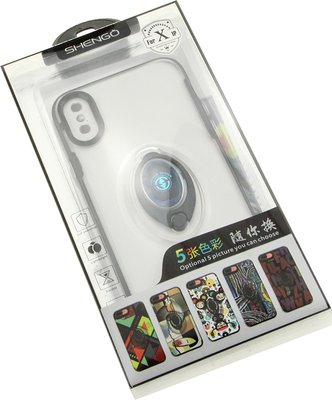 SHENGO SG185 Soft TPU+PC 5 Papers inside Kickstand Cover IPhone X Mix F_62053 фото