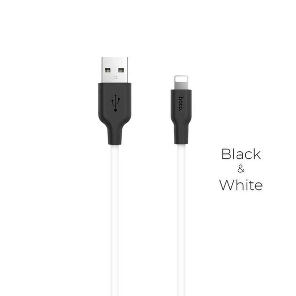 Hoco microUSB X21 Silicone 1.0m Black-White 144490 фото Hoco microUSB X21 Silicone 1.0m Black-White 144490 фото