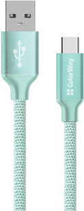 ColorWay USB - Type-C 2.1А 1м Mint 143821 фото