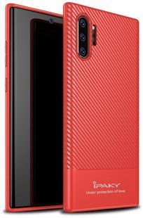 Ipaky Moosy Series/TPU With Carbon Fiber Case Samsung Galaxy Note 10+ Red 106291 фото
