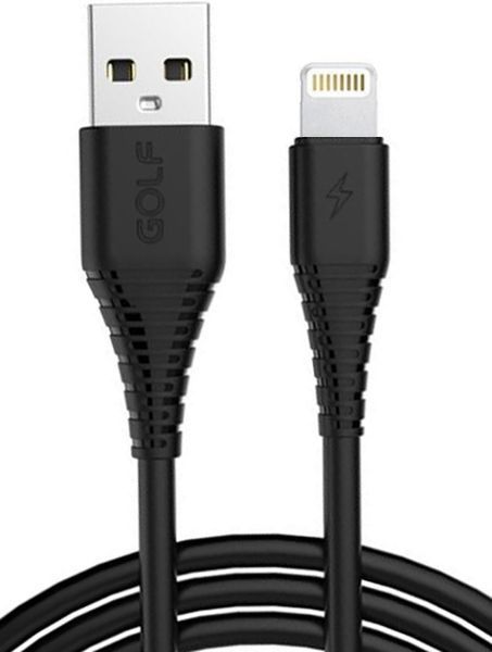 GOLF GC-64I Lightning cable 1m Black 77735 фото