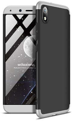 GKK 3 in 1 Hard PC Case Xiaomi Redmi 7A Silver/Black F_98041 фото