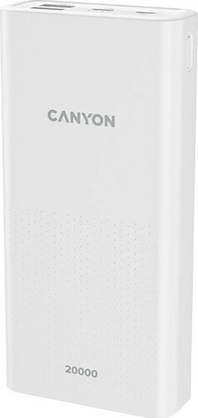 Canyon PB-2001 Power bank Li-Pol Input 5V/2A Output 5V/2.1A(Max) 20000mAh White F_140592 фото