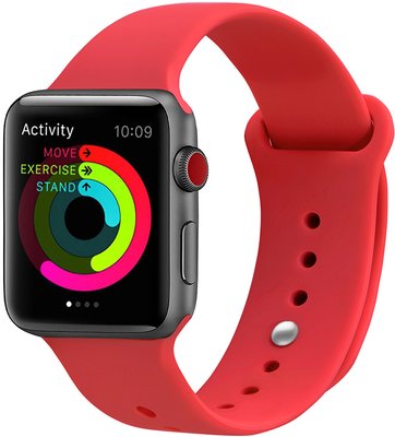 UWatch Silicone Strap for Apple Watch 38/40 mm Red 101363 фото