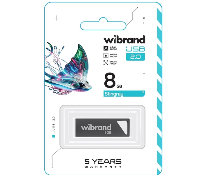 Wibrand USB 2.0 Stingray 8Gb Grey 144748 фото